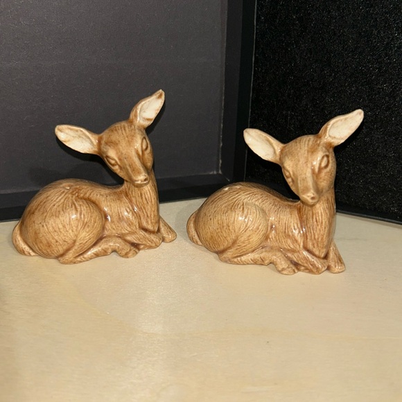 Vintage Other - Vintage Deer Ceramic Salt & Pepper Shakers